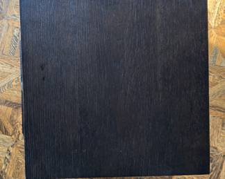 Ebonized Oak I Beam Side Table. Measures 16" x 16" x 22" H. Photo 3 of 3.