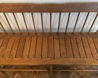 Vintage Deacons Bench. Measures 60" W x 16" D with 18" H. Photo 4 of 4.