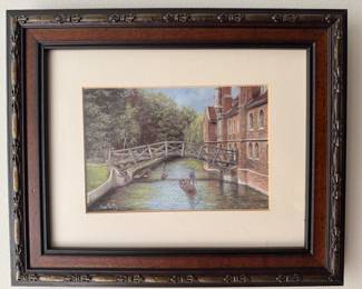 Cambridge University Etchings - 5 Available. Sizes Range from 24.5" W X 14.5" H   to 15" W x 13.5" H. Photo 3 of 5.