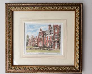 Cambridge University Etchings - 5 Available. Sizes Range from 24.5" W X 14.5" H   to 15" W x 13.5" H. Photo 1 of 5.