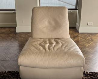 Roche Bobois Leather Slipper Chairs and Two-Seat Sofa. Slipper Chairs Measure 32" W x 35.5" D with 19" Seat Height. Photo 9 of 10.