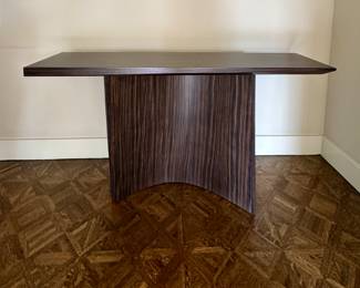 Bolier & Company by Decca Home "Wave" Base Console Table in 0405 Qtr Cut Macassar Ebony EV Veneer. Measures 63" W x 15.75" D x 32.25" H. Photo 1 of 3.