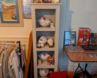 Lots of sports memorabilia.