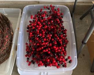 Artificial Holly Berry Stems 55 hero