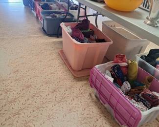 Crates of fabric