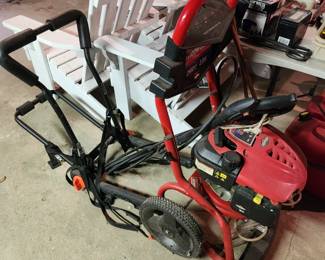 Bike rack and power washer