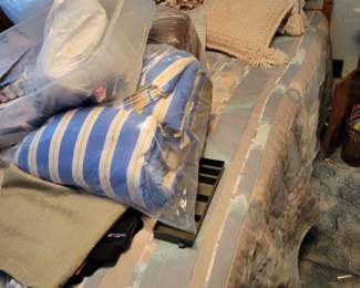 Bed and wool blankets