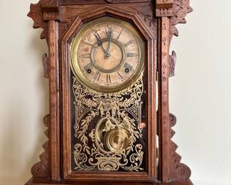 Table/Mantle Clock - E. Ingraham & Co., Bristol, CT, 8-day Time & Strike, Walnut Case, Victorian Style possible (c)1880