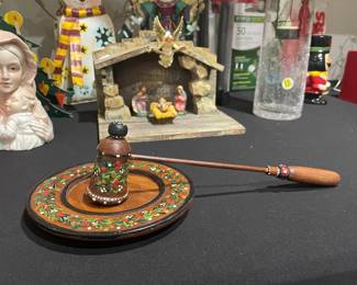 Vintage wood candle snuffer