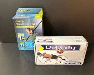 Ignite Gravity Trainer and Definity push-up bars