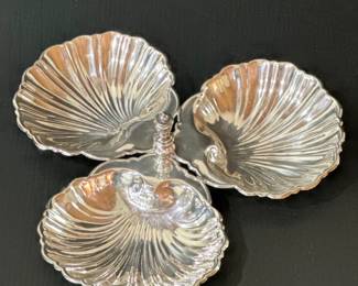 Sterling triple shell serving dish