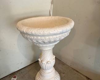 Cement bird bath