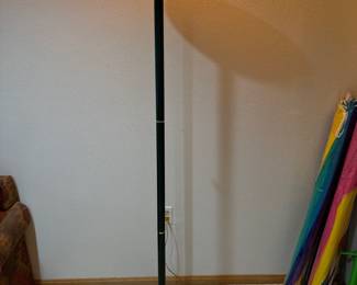 contemporary floor lamp in green and gold accents