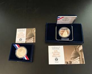 US Capital silver dollar proof - uncirculated