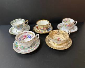Fine china tea cup collection