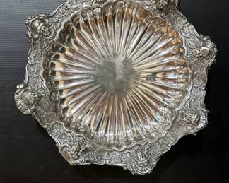 Vtg. silver plate serving dish