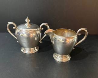 Sterling cream and sugar set