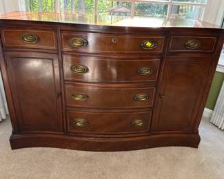 Mahogany bow front buffet
