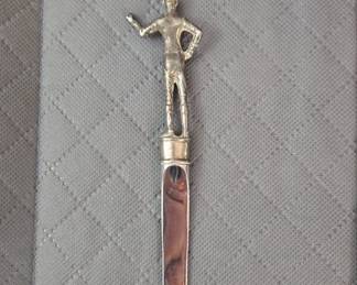 Vtg. New York city "21" Club Souvenir Jockey letter opener