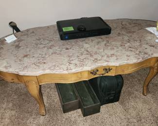 Vintage marble top coffee table