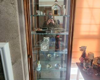 Lighted curio cabinet