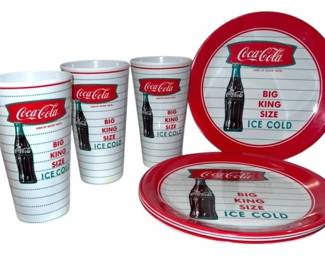 Vintage CocaCola Melamine Dinnerware Set