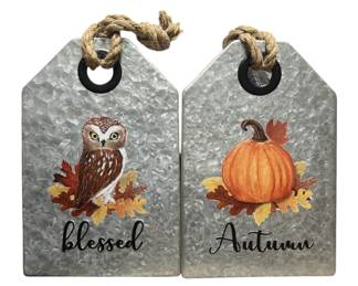 Galvanized Metal Fall Tag Signs