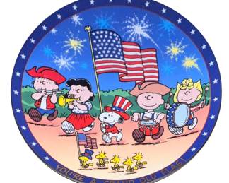 Peanuts Patriotic Grand Old Flag Plate
