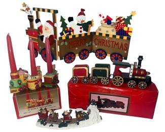 Vintage Christmas Train Decor Collection