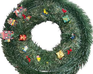Vintage Fiber Optic Christmas Wreath