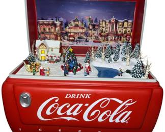 Vintage CocaCola Winter Village Display