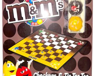 NIB MMs Checkers Tic Tac Toe Game Set