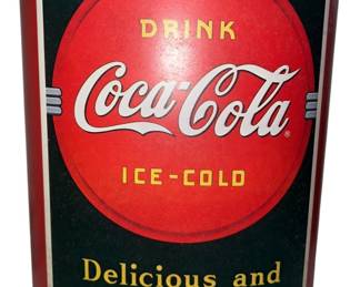 Vintage CocaCola Metal Trash Can