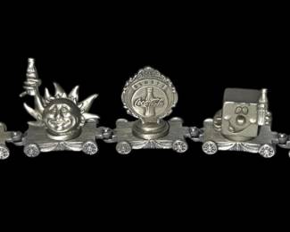 Vintage CocaCola Pewter Train Collection