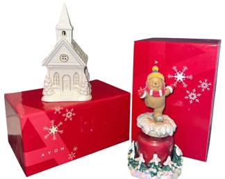 NIB Avon Christmas Decorative Candle Duo