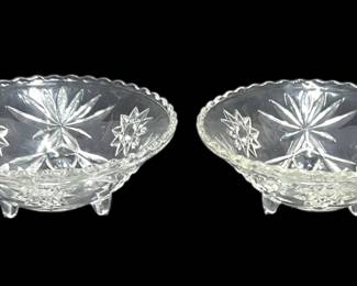 Pair of Antique EAPG Pressed Glass Bowls