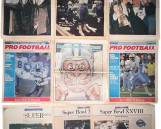 Vintage Cowboys Super Bowl Newspapers