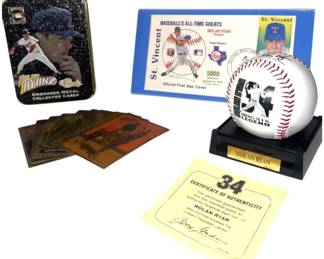 Nolan Ryan COA Baseball, Cards More