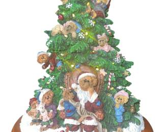 Boyds Bears Lighted Christmas Tree