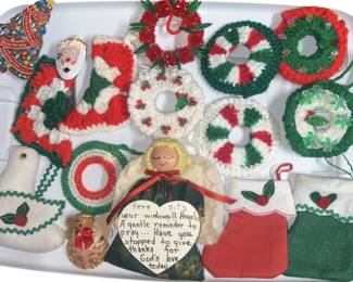 Vintage Granny Core Christmas Ornaments