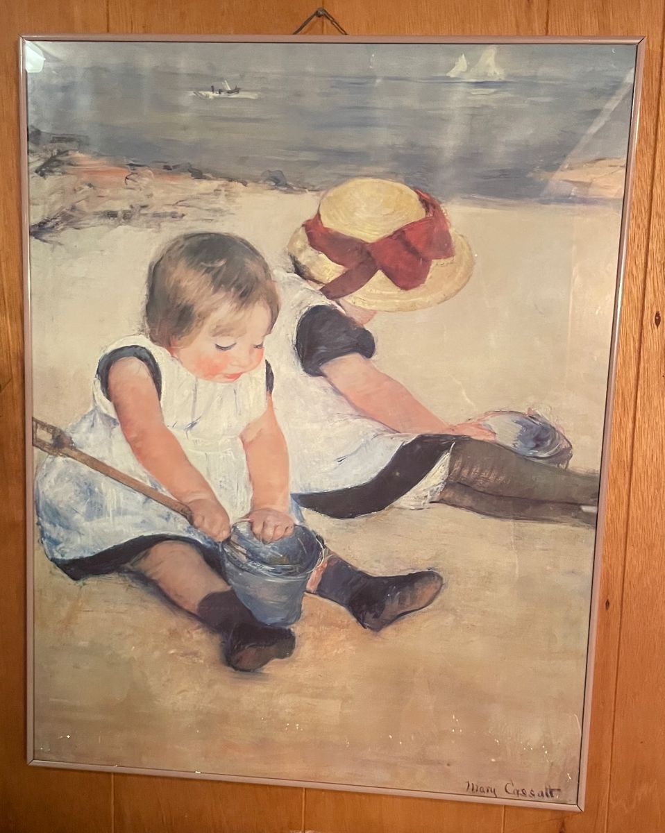 Reproduction poster of Mary Cassat "Children Playing on the Beach"