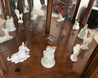 VTG Porcelain & Pewter Unicorns