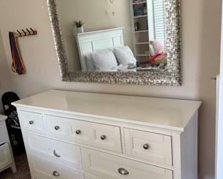 White dresser with mirror