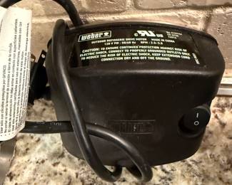 Weber grill rotisserie with skewers