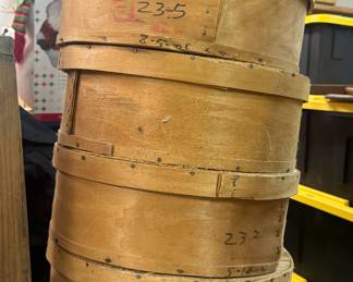 Wooden cheese boxes