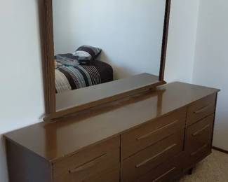 Retro Bedroom Dresser and Highboy Set