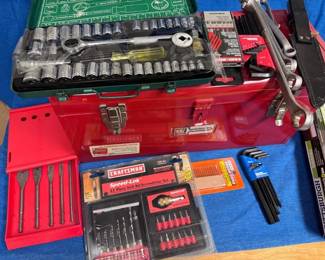 Tool Box With Assorted Tools