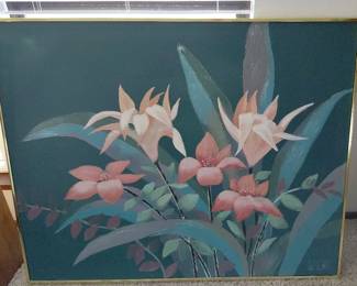 Large Tropical Canvas Painting