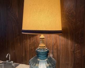 Multilight Statement Glass And Brass Lamp