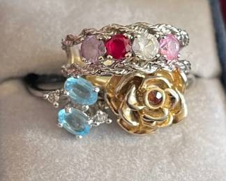 Three Gold Plated Rings